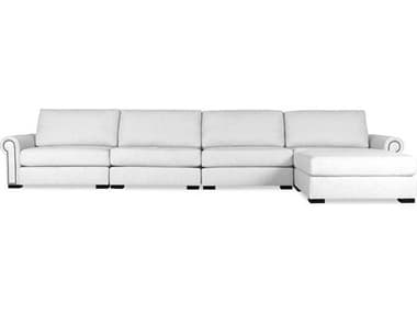 Nativa Interiors Sylviane Fabric 5 - Pieces Modular Sectional Sofa with Ottoman NAISECSYLVUL25PCPFWHITE