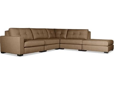 Nativa Interiors Veranda Buttoned 5 - Pieces LAF Sectional Sofa with Ottoman NAISECVRNDBTNAR25PC