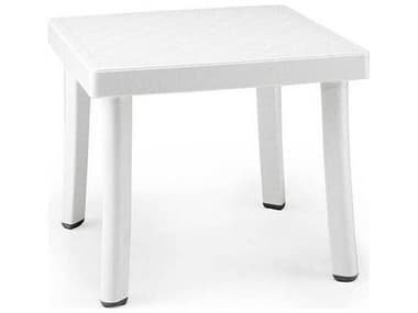 Nardi Rodi Fiberglass Resin Bianco 18'' Wide Square Side Table NAR4005000000
