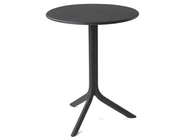 Nardi Spritz Fiberglass Resin Antracite 23'' Wide Round Dining Table NAR40058.02.000