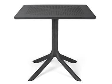 Nardi Clip Fiberglass Resin Antracite 32'' Wide Square Dining Table NAR40082.02.000