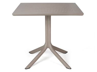 Nardi Clip Fiberglass Resin Tortora 32'' Wide Square Dining Table NAR40082.10.000