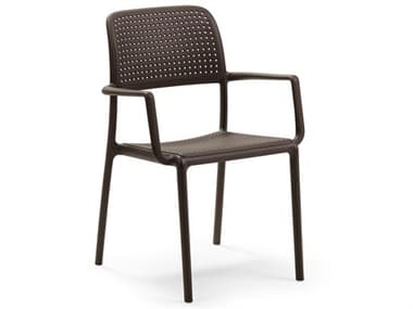 Nardi Bora Fiberglass Resin Caffe Stackable Dining Arm Chair NAR40242.05.000