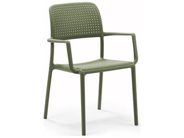 Nardi Bora Fiberglass Resin Agave Stackable Dining Arm Chair NAR40242.16.000