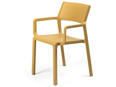 Nardi Trill Fiberglass Resin Senape Stackable Dining Arm Chair NAR40250.56.000
