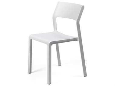 Nardi Trill Fiberglass Resin Bianco Stackable Bistro Side Chair NAR40253.00.000