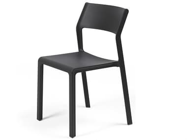 Nardi Trill Fiberglass Resin Antracite Stackable Bistro Side Chair NAR40253.02.000