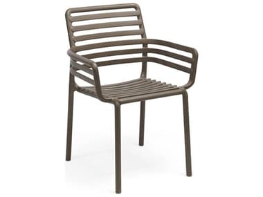 Nardi Doga Fiberglass Resin Tabacco Stackable Dining Arm Chair NAR4025453000