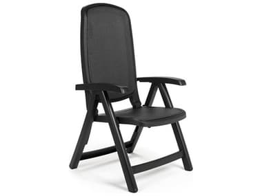 Nardi Delta Fiberglass Resin Antracite /  Antracite  5 Position Folding Chair NAR4031002116