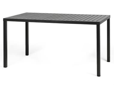 Nardi Cube Aluminum Antracite 48''W x 32''D Rectangular DurelTop Dining Table NAR47752.02.000