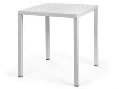 Nardi Cube 70 Aluminum Bianco 28'' Square DurelTop Dining Table NAR47853.00.000