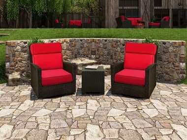 Forever Patio Barbados Wicker 3 Piece Lounge Set NCFPBAR3CH