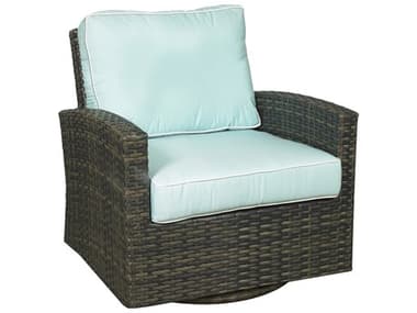 Forever Patio Brookside Wicker Rye Swivel Gilder Lounge Chair NCFPBROSGRYE