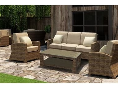 Forever Patio Cypress Wicker heather Thick 7 Piece Sectional  Lounge Set NCFPCYP4SSHTT