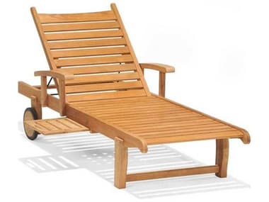 Forever Patio Universal Teak Single Adjustable Chaise Lounge with Arm NCFPUNIT2030SACLATK