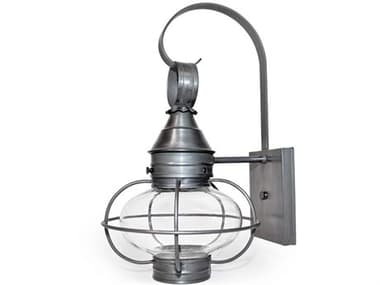 Northeast Lantern Onion 1 - Light 9'' Outdoor Wall Light with Clear Glass NL2521DBMEDCLR