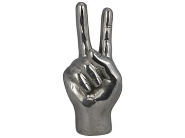 Noir Silver Peace Sign Sculpture NOIAB144SV