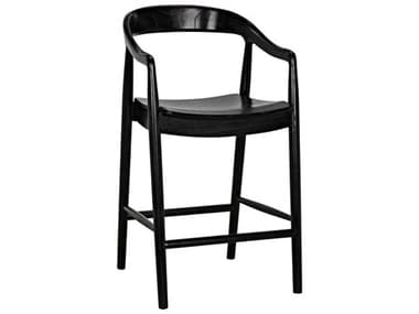 Noir Furniture Charcoal Black Arm Counter Height Stool NOIAE217CHBS