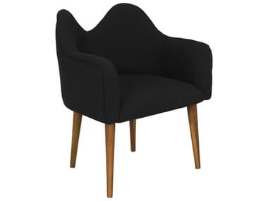 Noir Cornelia 24" Black Fabric Accent Chair NOIAE279T