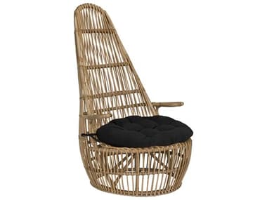 Noir Clementine 37" Brown Fabric Accent Chair NOIAE280