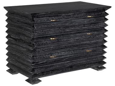 Noir Tiago Cinder Black Mindi Wood Accent Chest NOIAE311CB