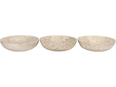 Noir White Marble Decorative Bowls (Set of 3) NOIAM128WM3