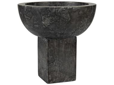 Noir Black Marble Zeta Decorative Bowl NOIAM274BM