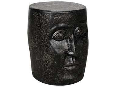 Noir Round Black End Table NOIAR202BF