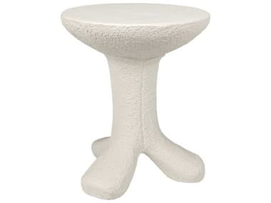 Noir Round White End Table NOIAR283WFC