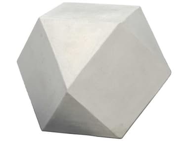 Noir Nogushi 19" Hexagon Cement White Coffee Table NOIAR308FC
