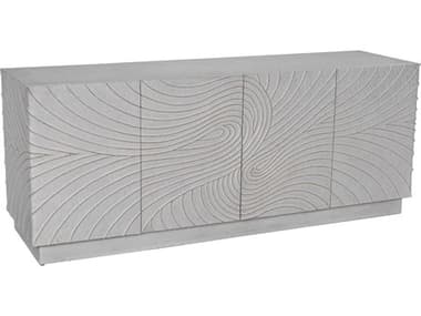 Noir 80'' Mahogany Wood White Wash Sideboard NOIGCON333WH
