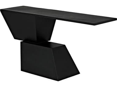 Noir 62" Rectangular Metal Matte Black Console Table NOIGCON392MTB