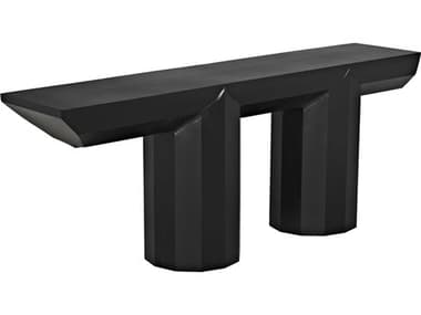 Noir 76" Rectangular Steel Matte Black Console Table NOIGCON404MTB