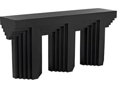Noir 64" Rectangular Metal Matte Black Console Table NOIGCON412MTB
