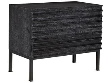 Noir Arturo Rectangular Wood Console Table NOIGCON446BKW