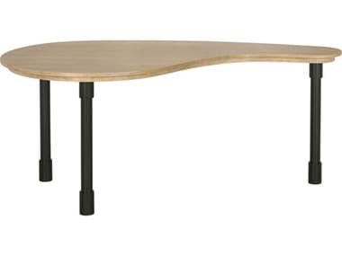 Noir Emory Natural And Matte Black Oak Wood Computer Desk NOIGDES203WO