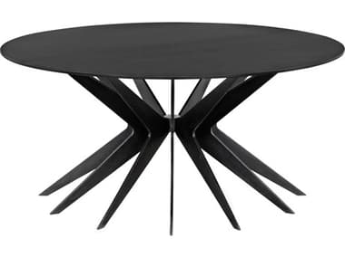 Noir 40" Round Steel Coffee Table NOIGTAB1107MTB