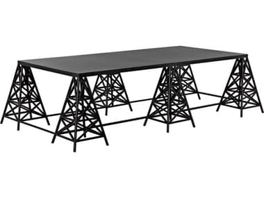 Noir 64" Rectangular Metal Matte Black Coffee Table NOIGTAB1128MTB