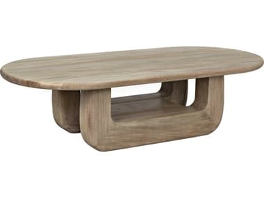 Noir 68" Oval Wood Washed Walnut Coffee Table NOIGTAB1131WAW
