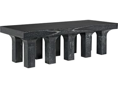 Noir Santos 60" Rectangular Wood Cinder Black Coffee Table NOIGTAB1136CB