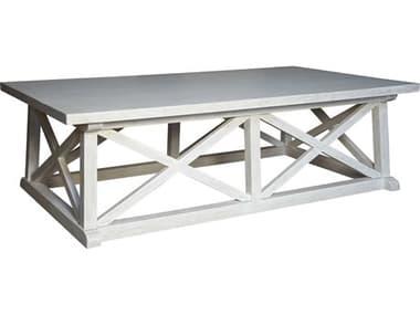 Noir Furniture Sutton White Wash 60'' x 34'' Rectangular Coffee Table NOIGTAB121WH