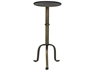 Noir Round Metal End Table NOIGTAB303AB