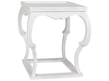 Noir 24" Square Wood White Wash End Table NOIGTAB326WH