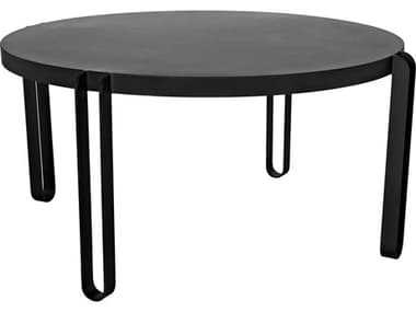 Noir 63" Round Steel Dining Table NOIGTAB563MTBL