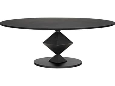 Noir 79" Oval Steel Dining Table NOIGTAB565MTB