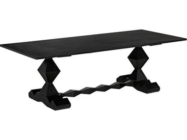 Noir 96" Rectangular Wood Hand Rubbed Black Dining Table NOIGTAB577HB