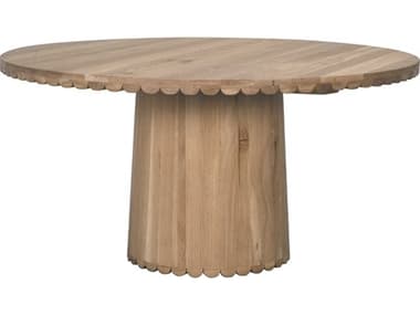 Noir Lane 60" Round Wood Clear Flat Dining Table NOIGTAB596WO