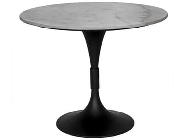 Noir Jman Round Marble Matte Black Dining Table NOIGTAB598MTB36