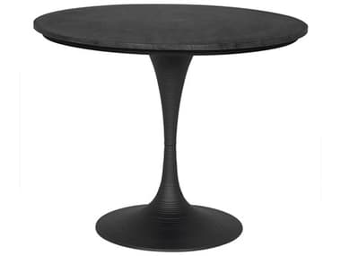 Noir Joni Round Marble Matte Black Dining Table NOIGTAB599MTB36