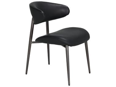 Noir Hakone Black Leather Accent Chair NOILEAC0584B1D